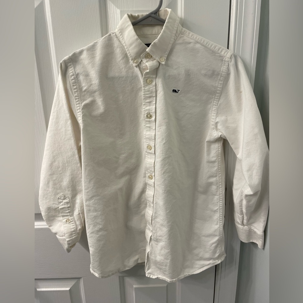 Vineyard vines classic white Oxford dress shirt 12-14